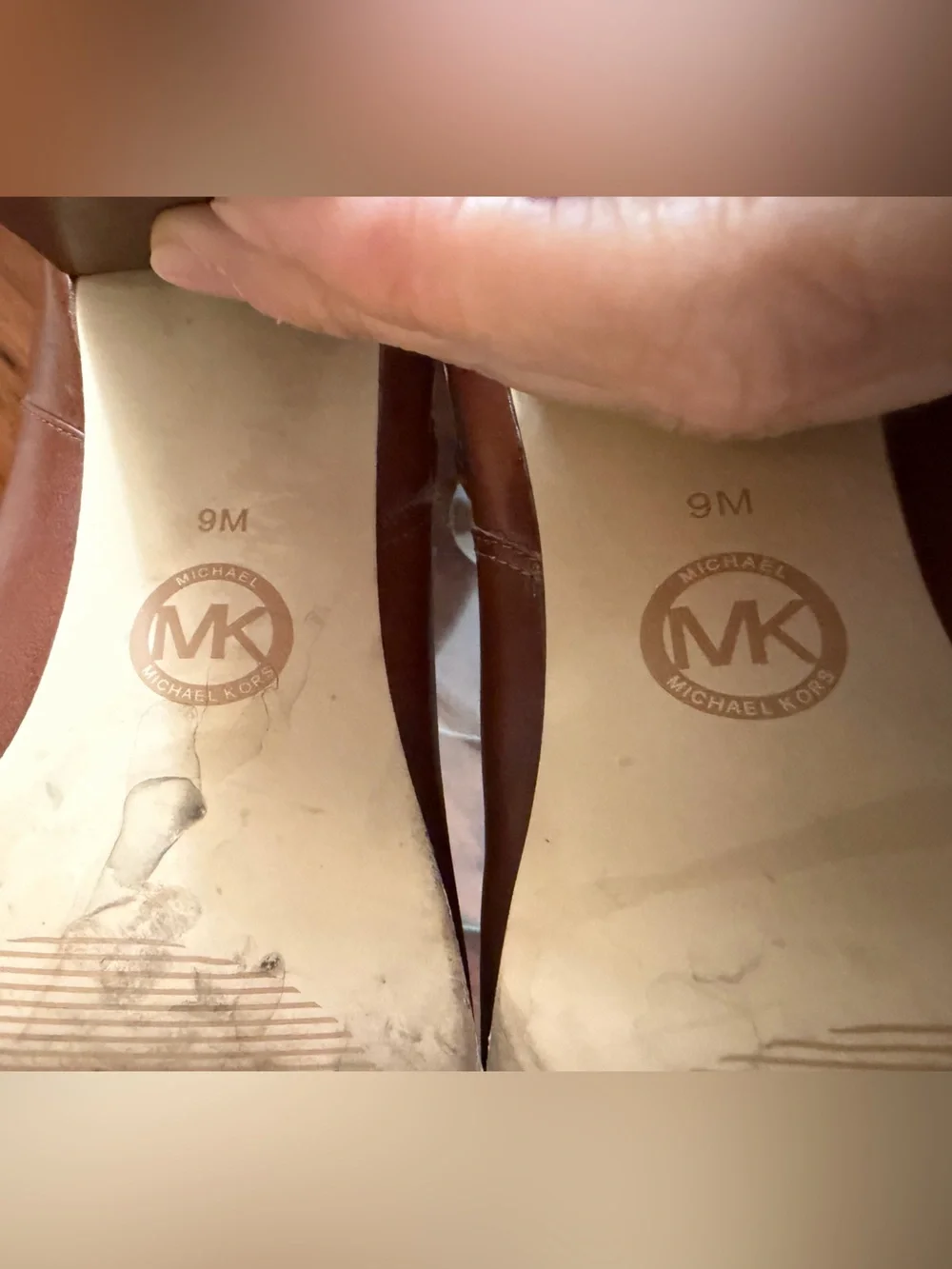 Michael Kors Margaret Leather Booties Brown 9M